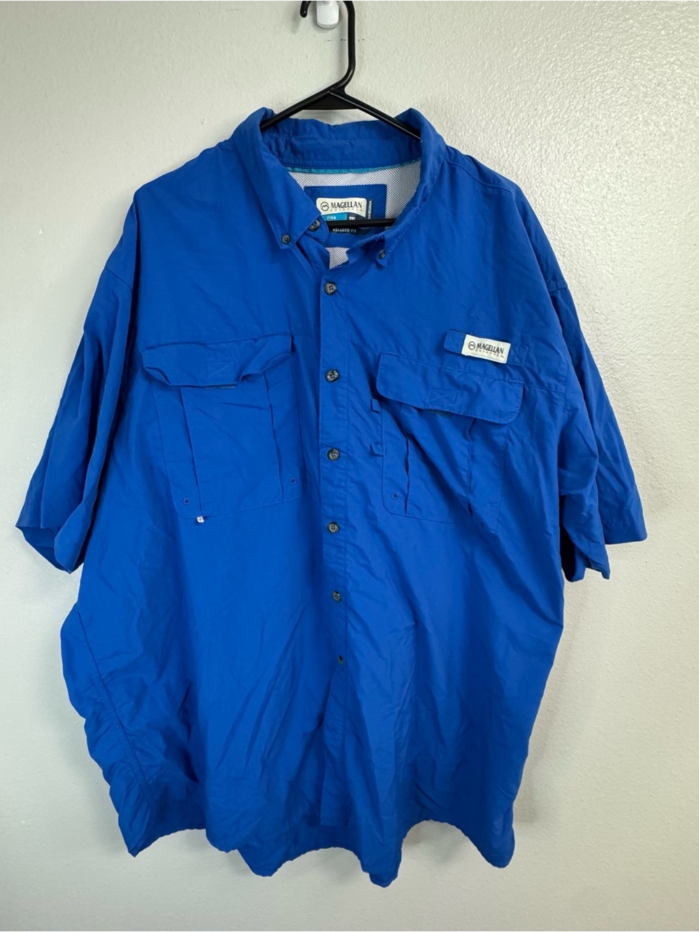 Magellan Outdoors Blue Fishing Gear Moisture-Wicking Shirt
Size -2XL